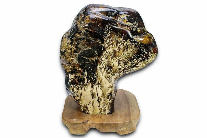 Piece Of Polished Indonesian Amber with Base - Huge! #334985